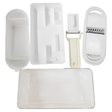 FREIZ 和平 五種蔬果削皮刀/磨泥器/切菜器 日本制  513g  白色  1個