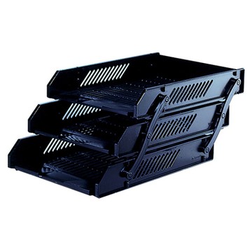 DR 龍和 DR-403 B4活動式三層公文架/文件架 黑