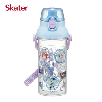 日本 SKATER - (兒童)直飲式透明水壺-冰雪奇緣ADV-480ml