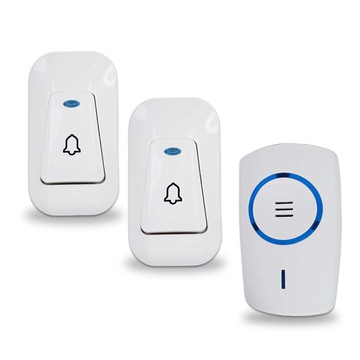 無線看護門鈴(二發一收)  插電式 內建45首音樂響鈴、四段式音量(含靜音) 超高頻穿透傳輸設計