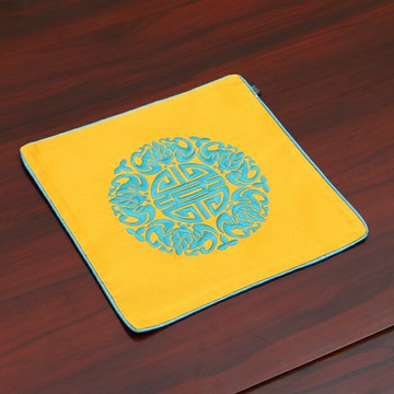 藝必旭中式簡約織錦緞布藝餐墊 桌墊隔熱墊 杯墊防水桌墊 西餐墊