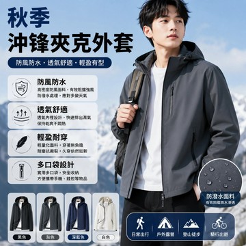 台灣出貨 情侶衝鋒衣 帽可拆 防潑水外套 衝鋒外套 薄外套男 防風外套 風衣外套 秋季外套 騎士外套 連帽外套 機能外套