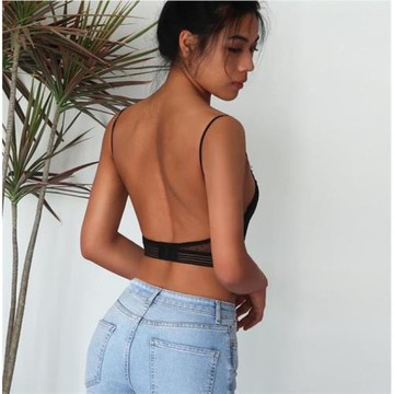 性感無鋼圈U型美背文胸超薄隱形胸罩 бюстга invisible bra