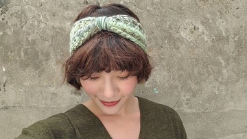 編織髮帶 - 甜茶