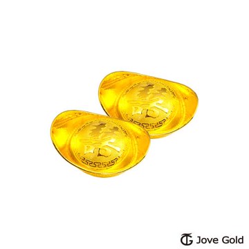 Jove gold 貳台錢黃金元寶x2-囍(共4台錢)