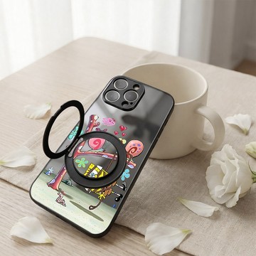 海底世界 旋轉支架 i17無綫磁吸充電iphone 18pro max 16 15 14 13 mini i11手機殼