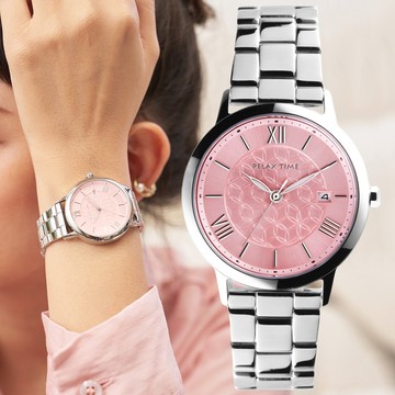 RELAX TIME 生命之花 時尚優雅腕錶-粉 / RT-111-1