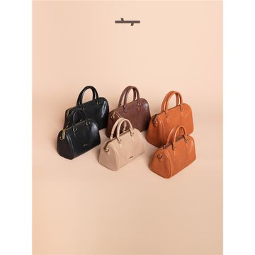 (免運)食草堂波士頓包包女黑標水晶植鞣單肩斜挎包枕頭包手提包輕奢時影