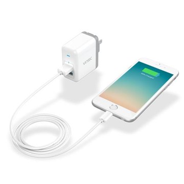 出口美亞品牌 usb雙口5V4.8A充電器12W*2快充iphone ipad通用