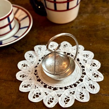 50508-稀有法國古董鍍銀濾茶器