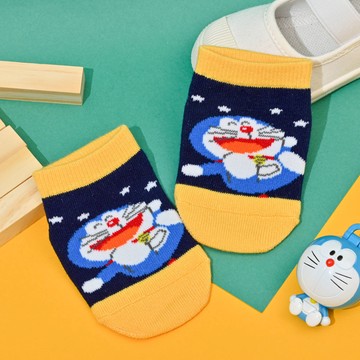 哆啦A夢寶寶直版襪-開心黃9-14