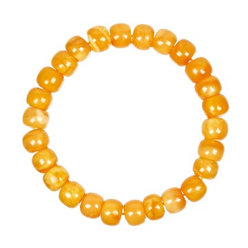 【正佳珠寶】花蜜蠟琥珀 頂級花白蠟老型珠 蘋果珠 8.5g