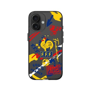 iPhone 16 Clear (相機按鈕) 酷墨灰 - FFF - Logo - Retro