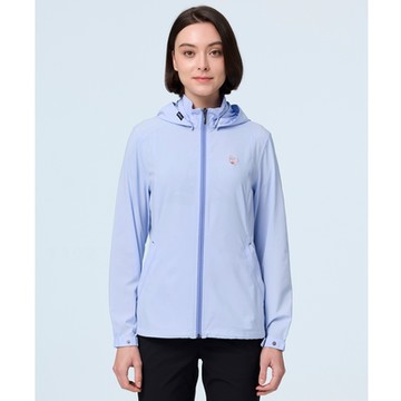 【WILDLAND荒野】女彈性冰絲涼感抗UV機能外套水藍色