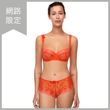 【Passionata】White Nights_1/2網紗無襯_BCD罩杯(40650_0RJ暮光橙)