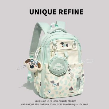 書包女初中生高中生2025新款女生大學生大容量背包綠色減負雙肩包