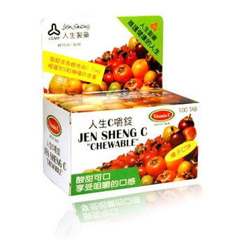 人生製藥 渡邊人生C嚼錠 100顆/盒