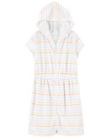 Kid Striped Hooded Cover-Up