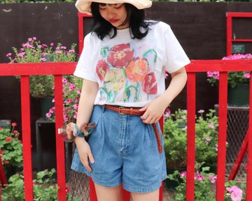 穿著藝術的T恤 罌粟花