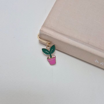 可愛小盆栽書籤，一個可愛的小盆栽