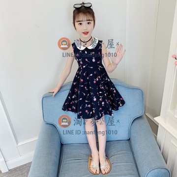 兒童連身裙夏裝女童連衣裙夏裝韓版超洋氣兒童學院風學生公主裙【淘夢屋】【淘夢屋】