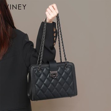 (免運)Viney包包2025新款女包斜挎包腋下包真皮高級感秋冬鏈條包小方包