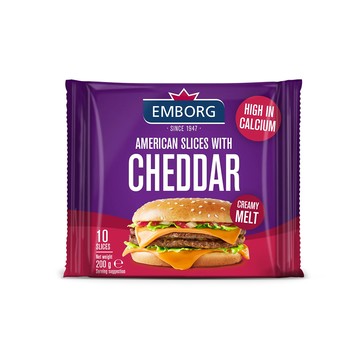 【Emborg安博格】美國風味切達起司片 200g