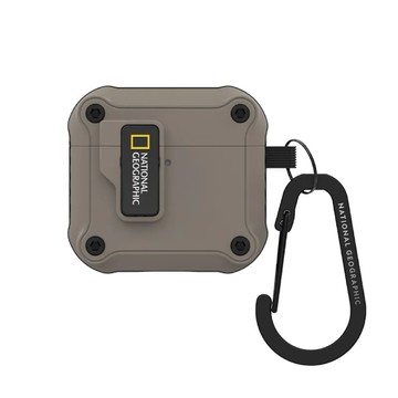 國家地理 AirPods 4 自動開蓋保護殼 (灰褐色)