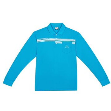 KAPPA義大利時尚吸濕排汗中性長袖POLO 淺藍 322B7ZWXMW