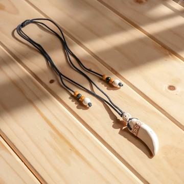 【原風藝站】陶製山豬牙項鏈 | 勇士| 原住民 族服 台灣印象