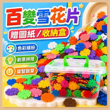 台灣出貨🧸【附收納盒】雪花片積木 益智玩具 早教教具 300片雪花片 雪花片 早教積木 幼兒園教具