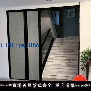 【物美價廉】無軌蜂巢折疊門推拉門簾免打孔推拉式樓梯隔斷門房間空調廚房大廳