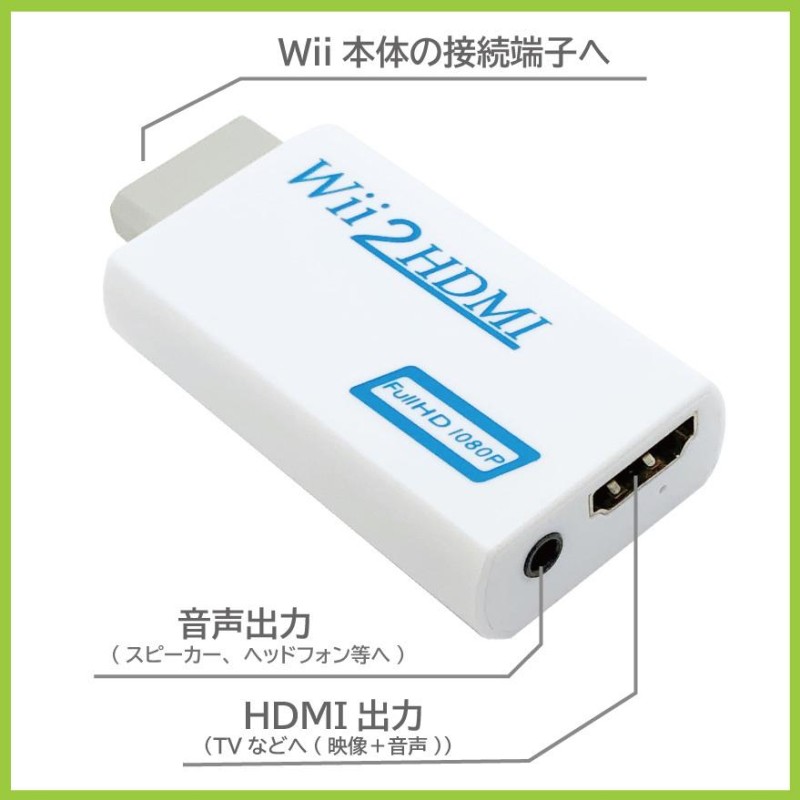 Wii HDMI 変換アダプタ Wii専用HDMI コンバーター 720p/1080p変換