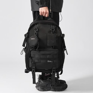 雙肩包男士潮牌機能戶外大容量旅行電腦背包防水運動款大學生書包
