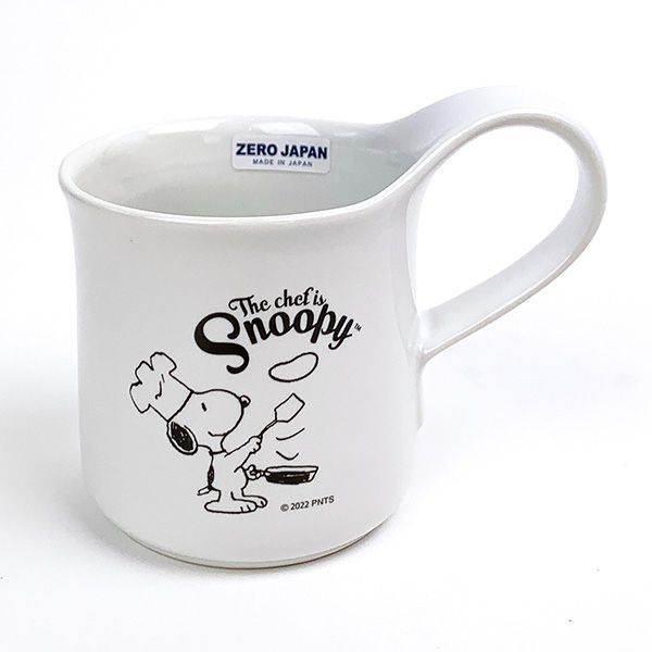 スヌーピー PEANUTS カフェマグL　シェフスヌーピー マグカップ WH  日本製