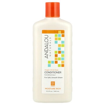 Andalou Naturals, 護髮素，富含水分，柔軟，光滑光澤，摩洛哥堅果油和乳木果油，11.5 液量盎司（340 毫升）