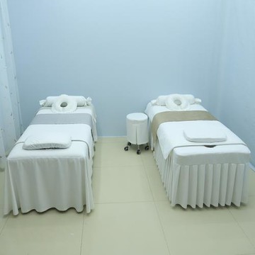 夏天美容床罩四件套美容院高端床套輕奢風皮膚管理美容床白色床品