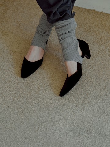 Geilo Dorsay Pumps_Black Velvet