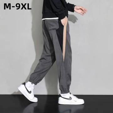 潮牌ins休閑褲男裝秋冬長褲胖子肥佬運動寬松特大碼加肥加大褲子2
