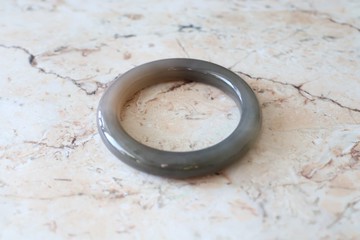 Journal-紫韻 天然和田玉(青海料)稀有紫紅色系漸層煙紫圓骨手鐲