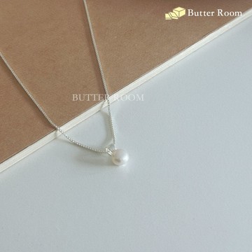 Butter Room 🧈 極簡淡水珍珠項鍊 （銀） 台灣  免運 冷淡風 高級感 鎖骨鏈