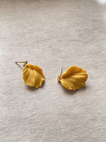 - 花葉系列/*純三色*陶製耳環耳夾