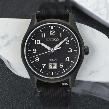 SEIKO 精工 預CS系列/大日期窗黑面39.5㎜編織帶 SK004(SUR571P1/6N76-00K0U)