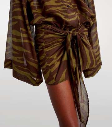 The Attico Zebra-print cotton muslin minidress
