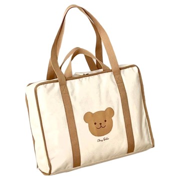 ins 加厚防水被子收納袋 米色小熊300g 大容量堅固耐用  50 x 40 x 22cm  1個