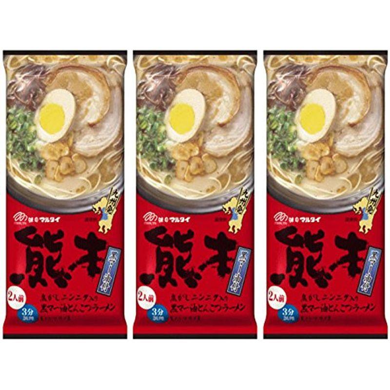 マルタイ 棒ラーメン 熊本   熊本   熊本 九州の味 2食入り3袋 オリジナルセット