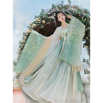瀟湘幻夜唐制漢服女2025新款夏季薄款改良國風訶子裙全套仙氣古裝