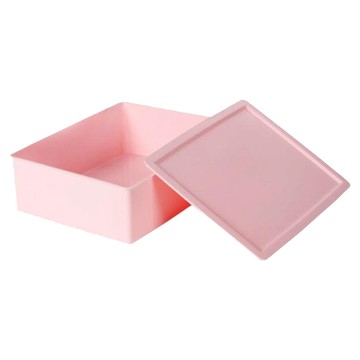 居家內衣加高1格收納盒，附蓋設計，多層疊放，節省收納空間  1個  31 x 24 x 12cm  粉色