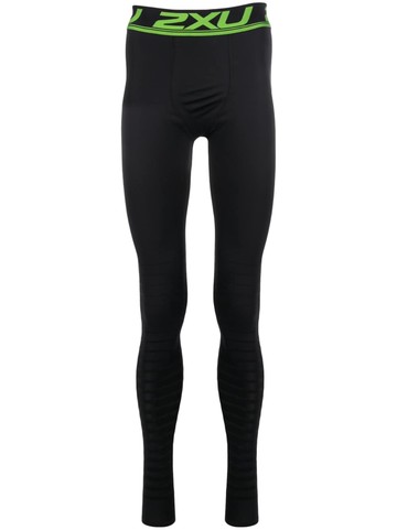 2XU - logo-waistband compression tights - men - Polyamide/Lycra - M - Black