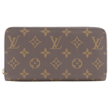 【日本直送】LOUIS VUITTON Zippy Wallet 長夾 M42616 Monogram 帆布 咖啡色 男女通用【二手】